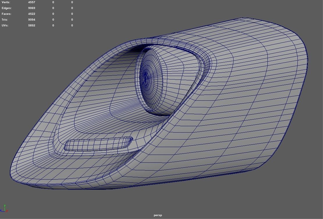 Headlights Custom 01 Low-poly 3D model_8