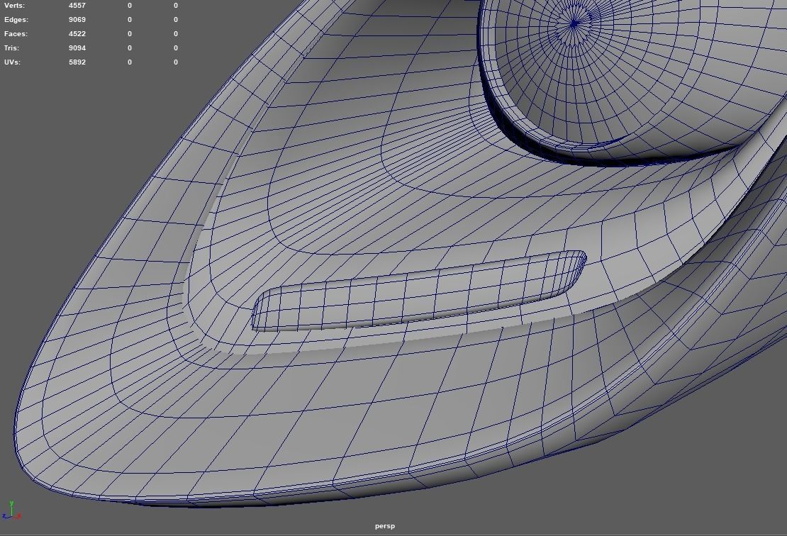 Headlights Custom 01 Low-poly 3D model_12