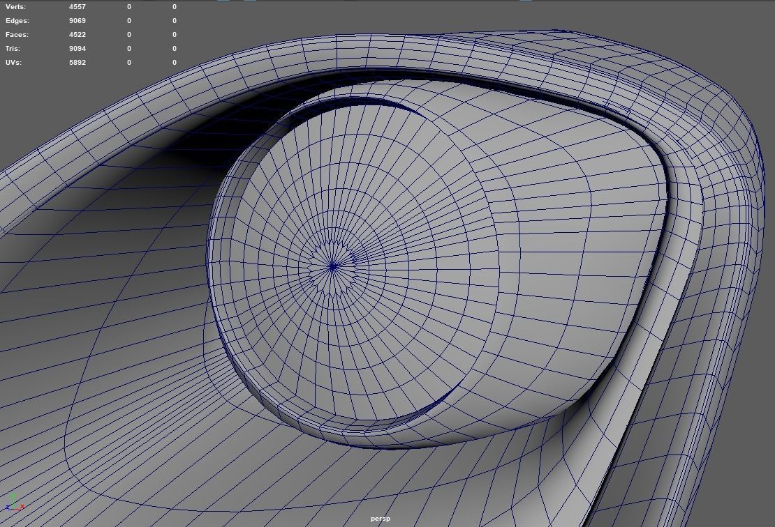 Headlights Custom 01 Low-poly 3D model_11