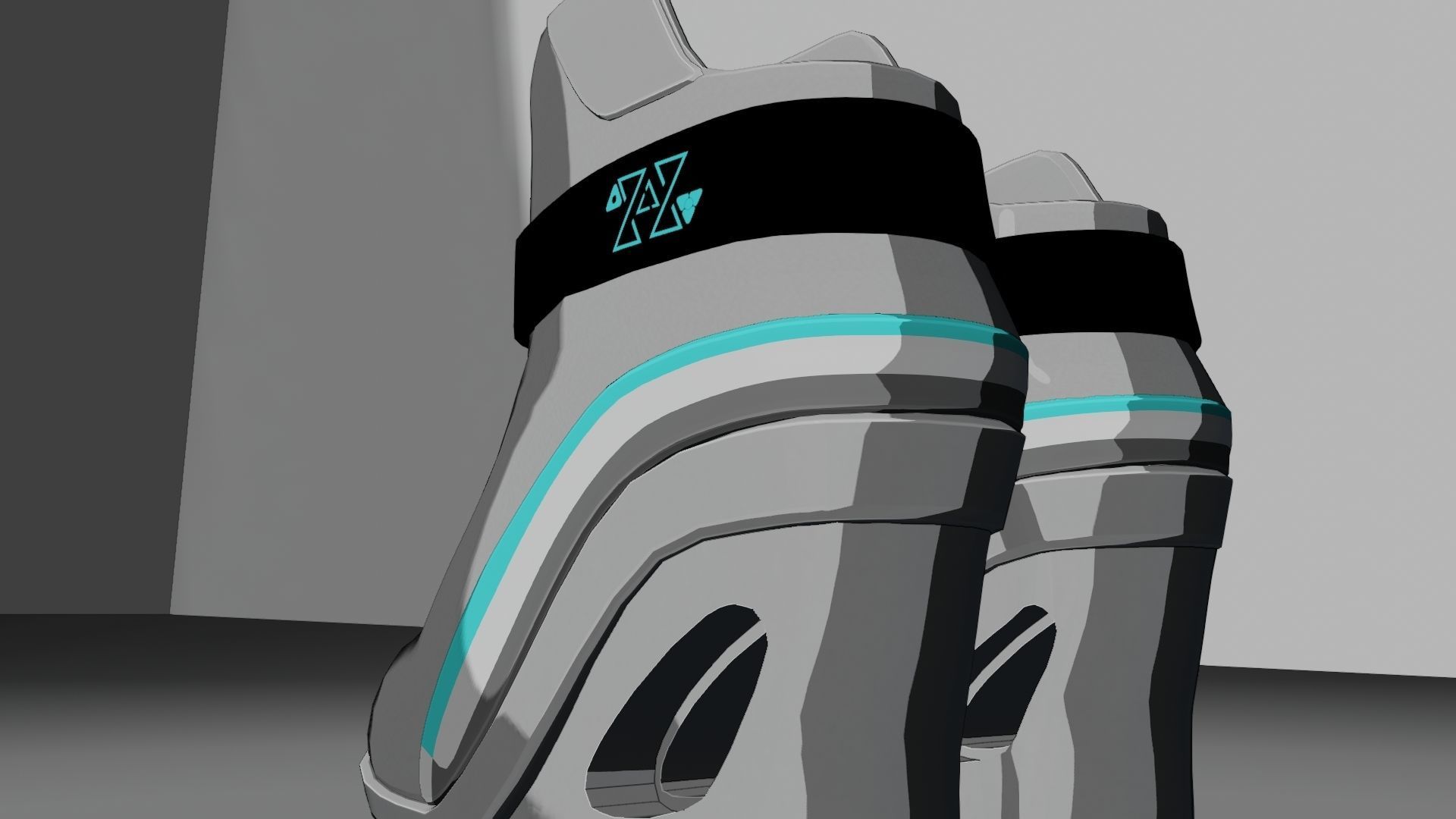 Female Boots Sci-Fi Low-poly 3D model_11