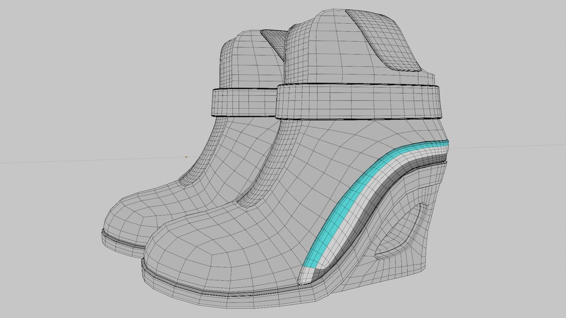 Female Boots Sci-Fi Low-poly 3D model_30