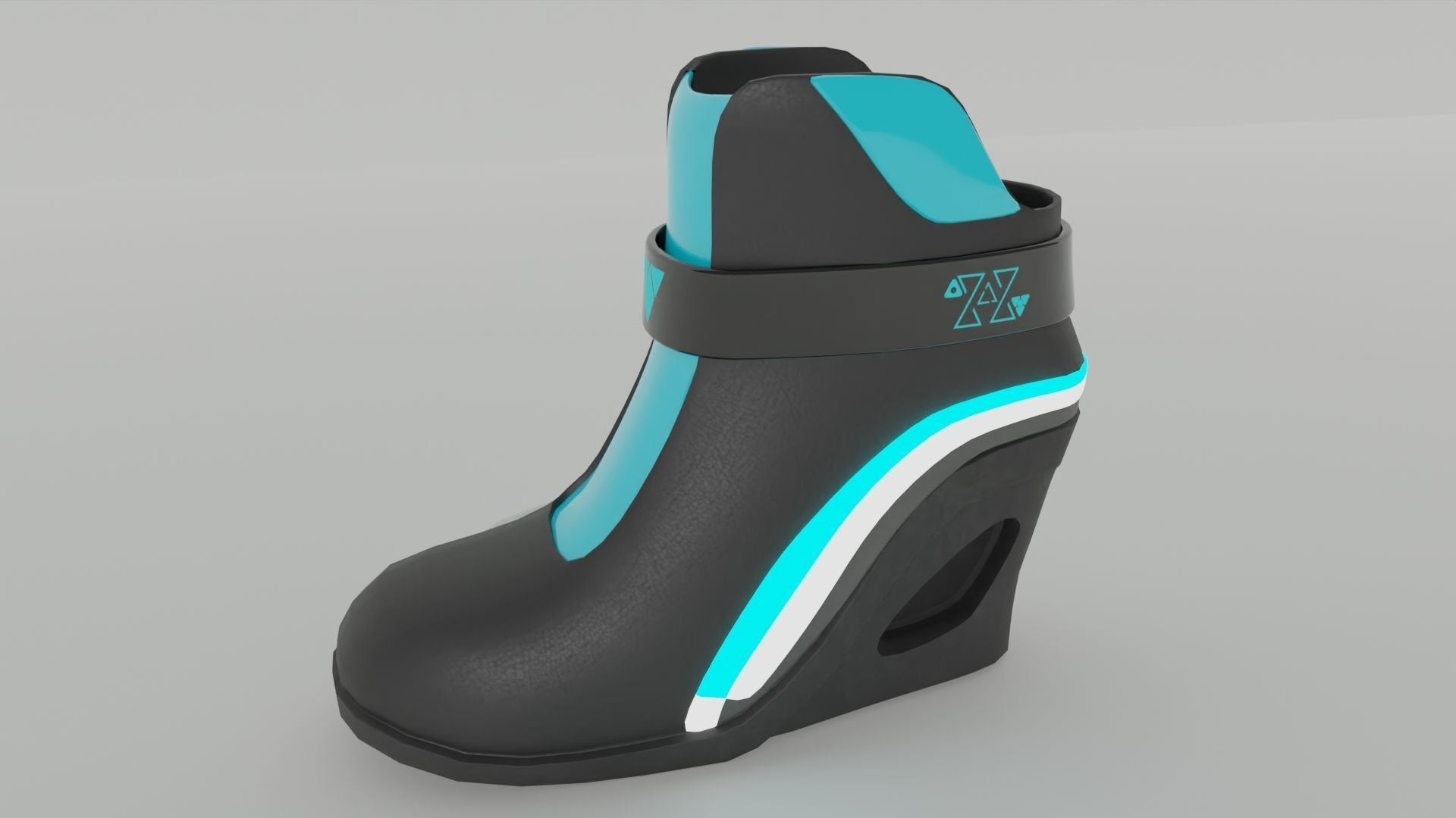 Female Boots Sci-Fi Low-poly 3D model_23