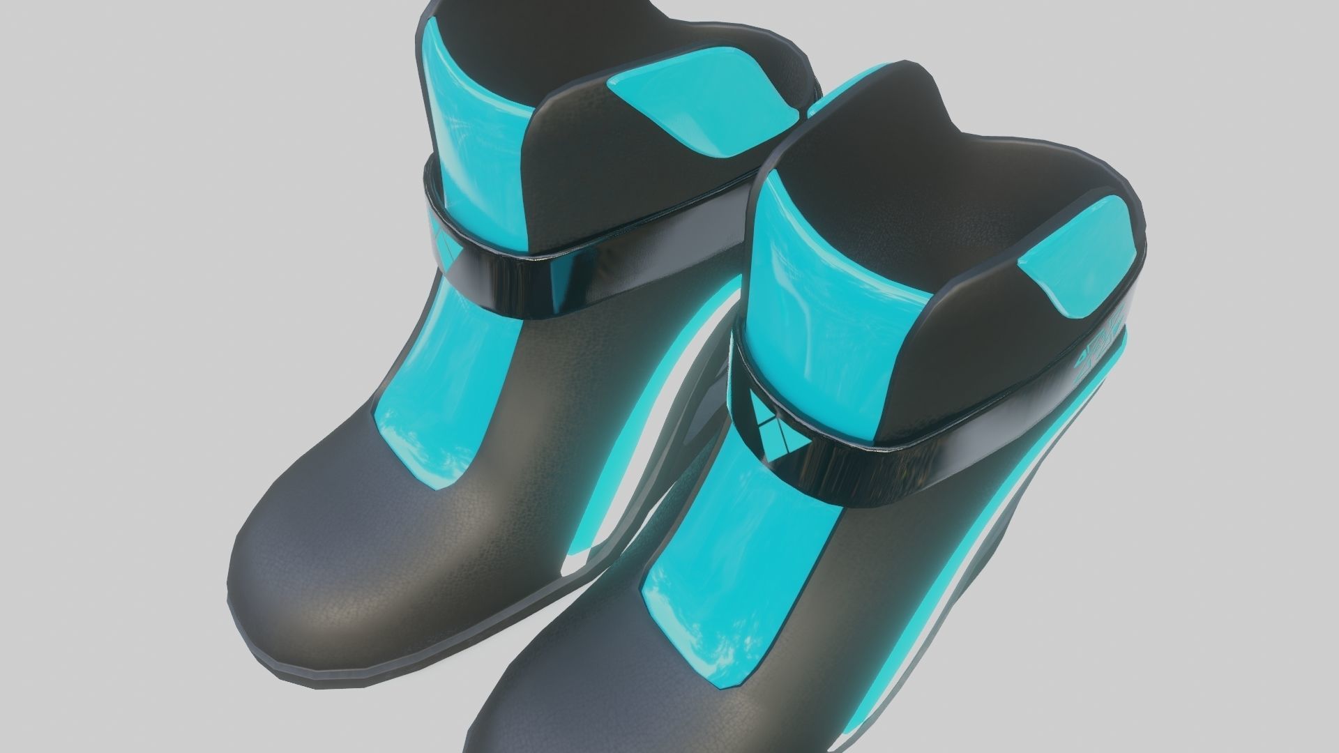 Female Boots Sci-Fi Low-poly 3D model_34