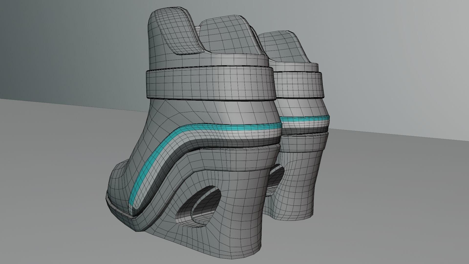 Female Boots Sci-Fi Low-poly 3D model_29