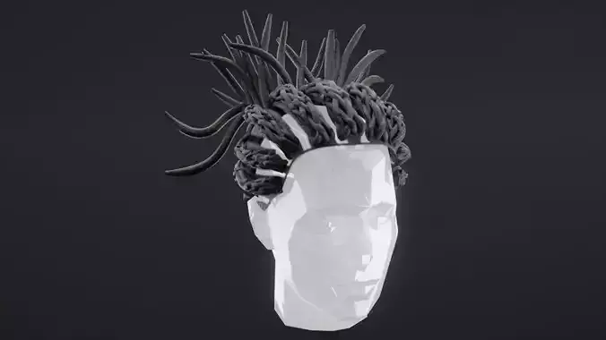 Lil Baby Inspired Hair Low-poly 3D model