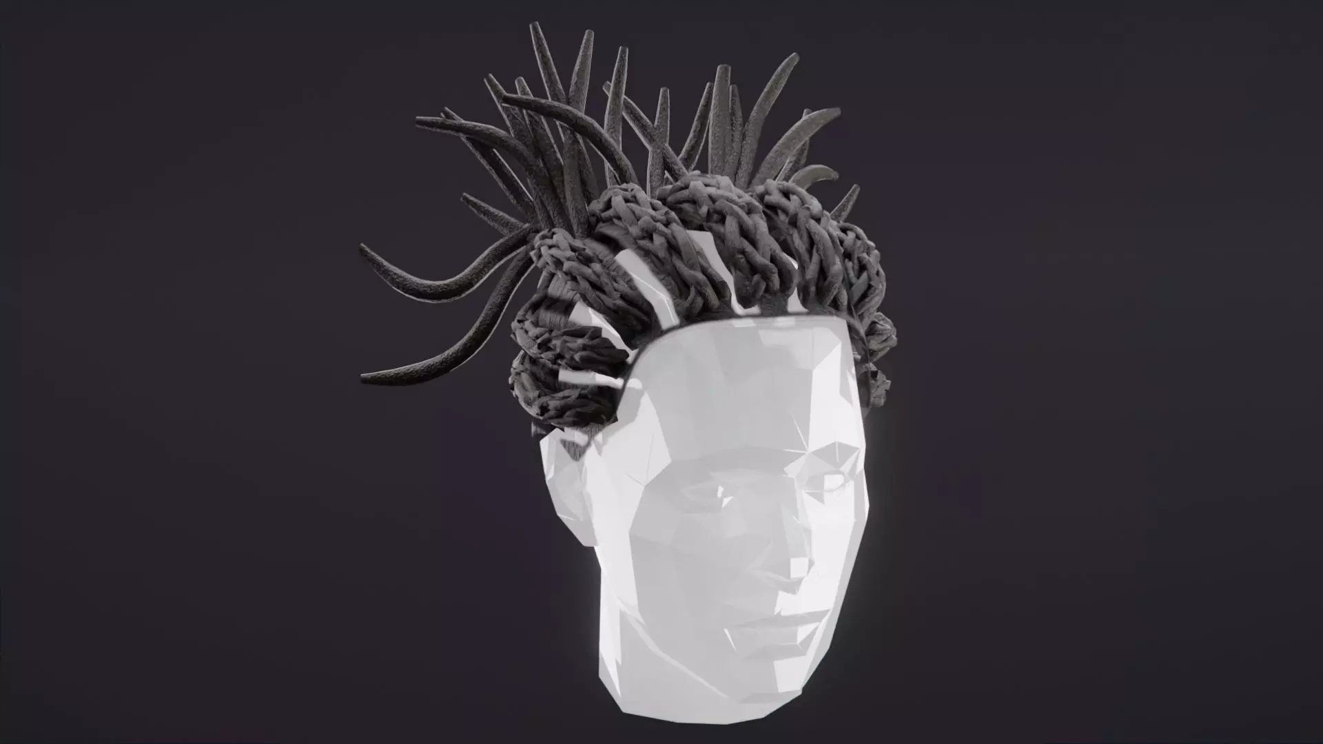 Lil Baby Inspired Hair Low-poly 3D model