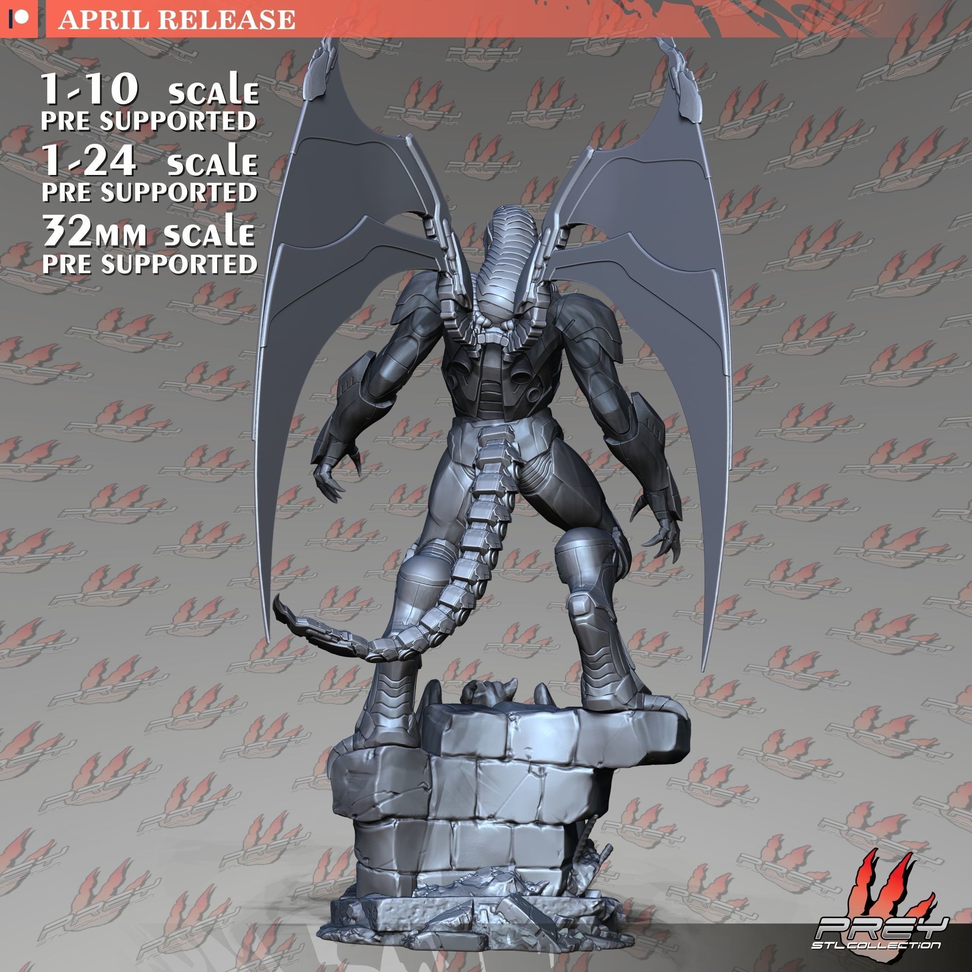 Gargoyle 10 1-24 Scale 3D print model_5