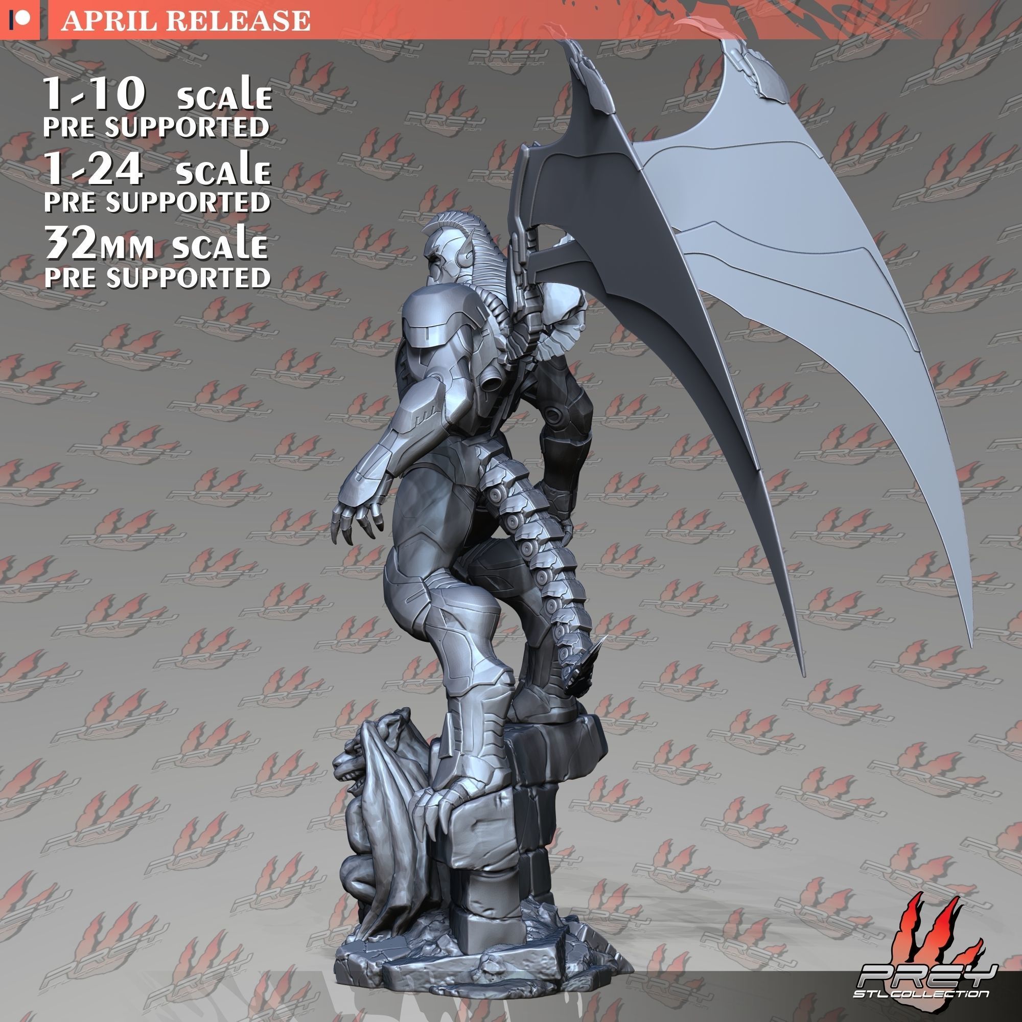 Gargoyle 10 1-24 Scale 3D print model_6