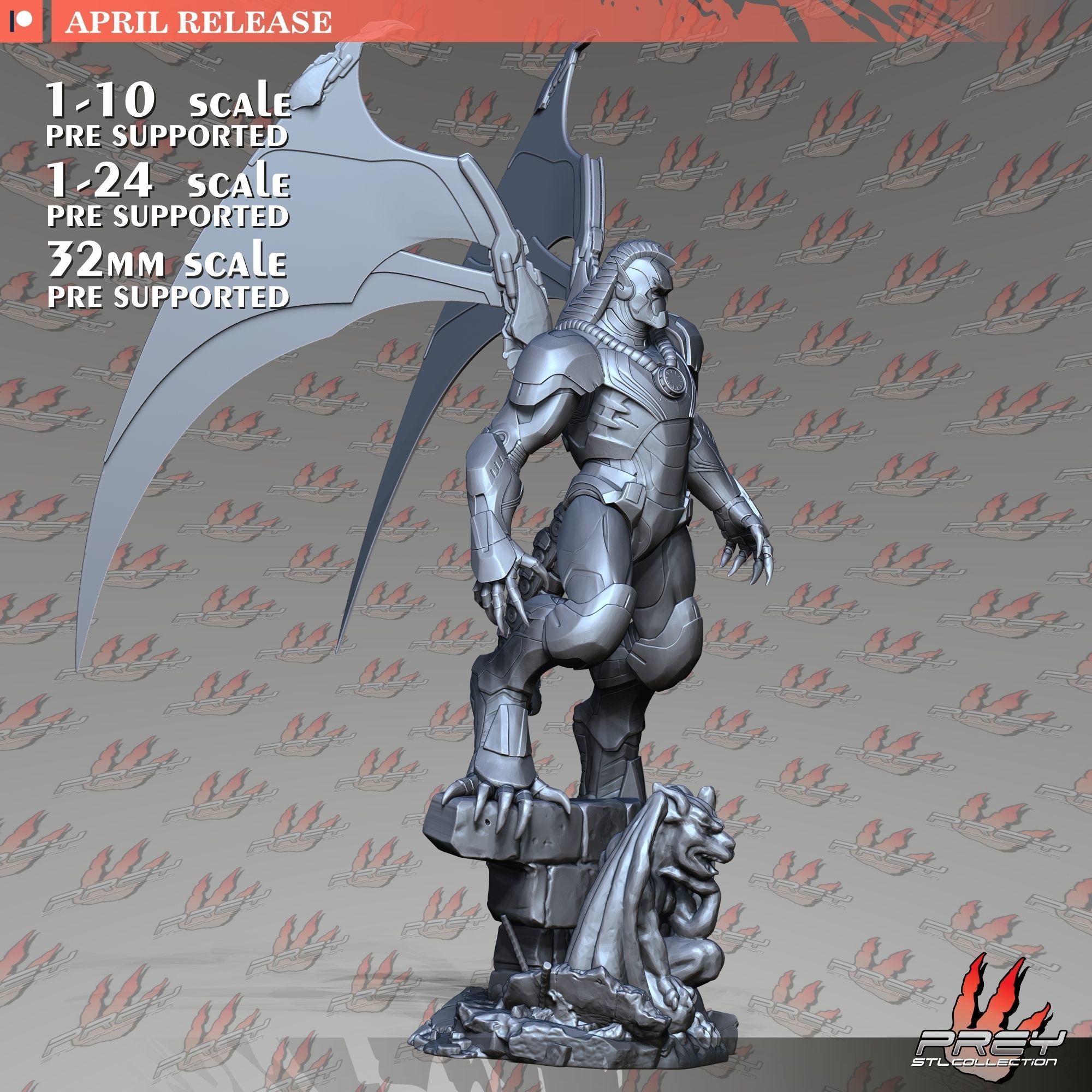 Gargoyle 10 1-24 Scale 3D print model_3