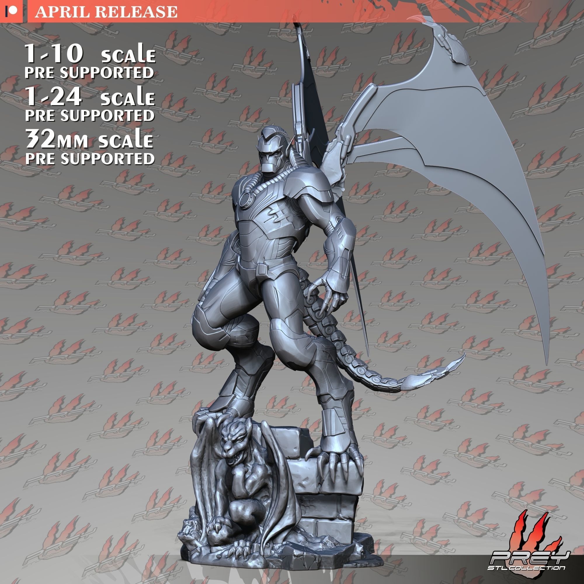 Gargoyle 10 1-24 Scale 3D print model_7