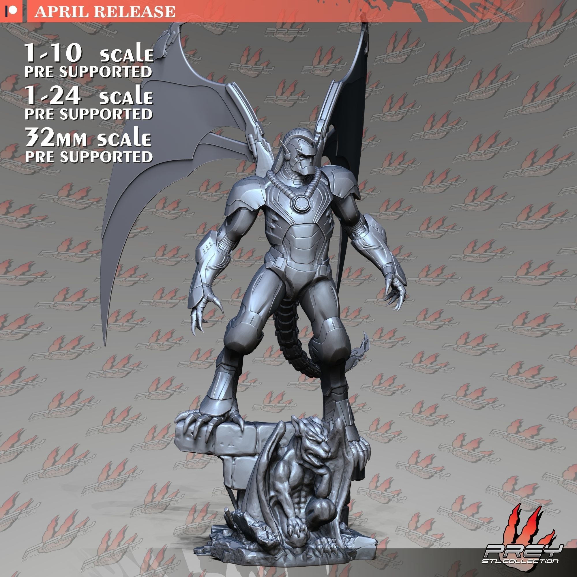 Gargoyle 10 1-24 Scale 3D print model_2