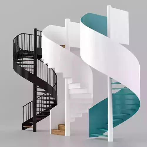 Spiral staircases 3D model