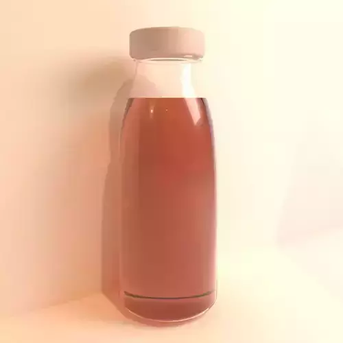 juice glass bottle with liquid inside