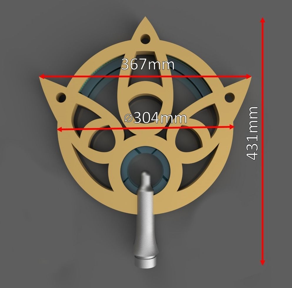 Yunas Summoner Staff - Final Fantasy X 3D print model_3