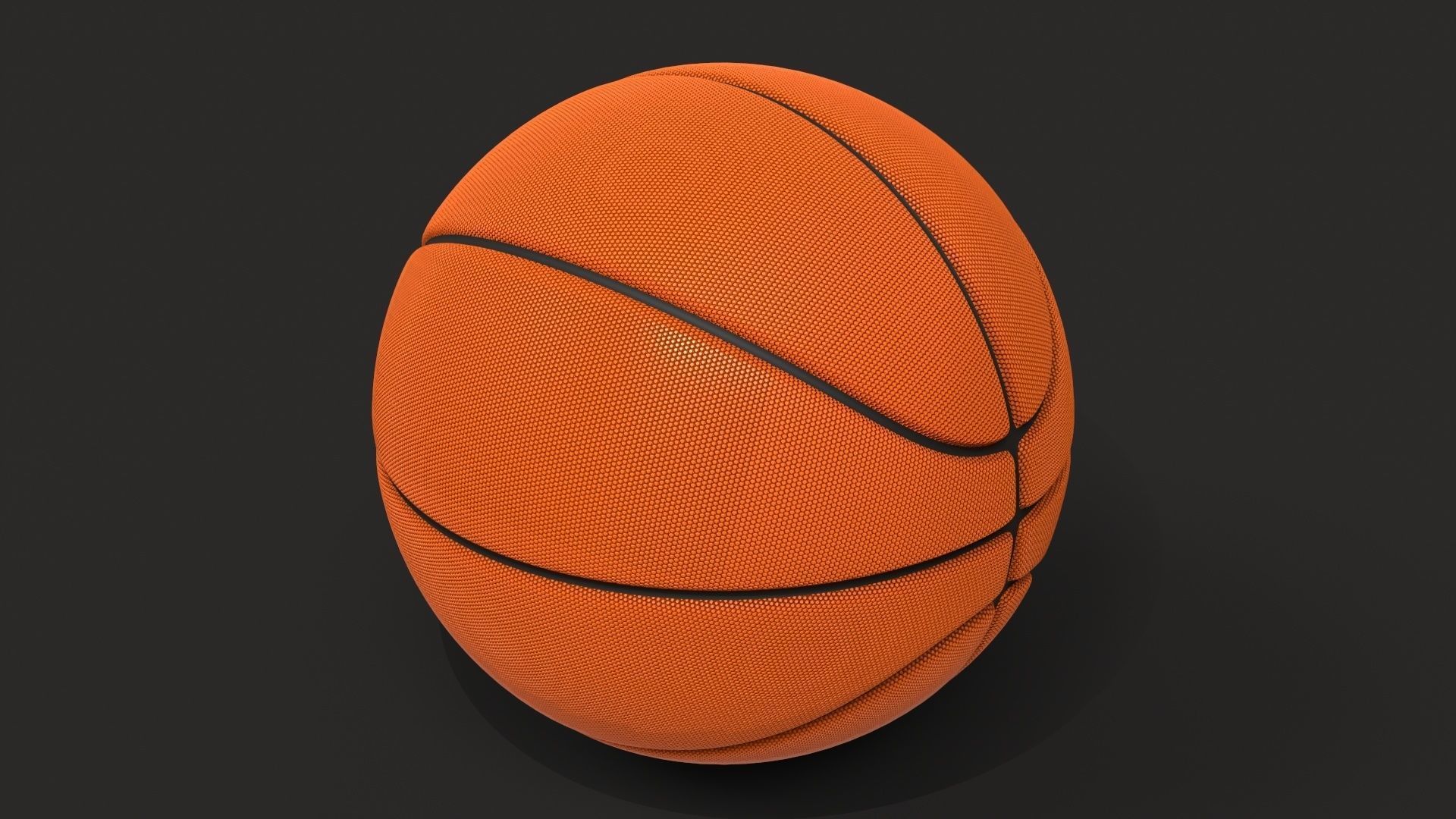 Basket Ball Low-poly 3D model_2