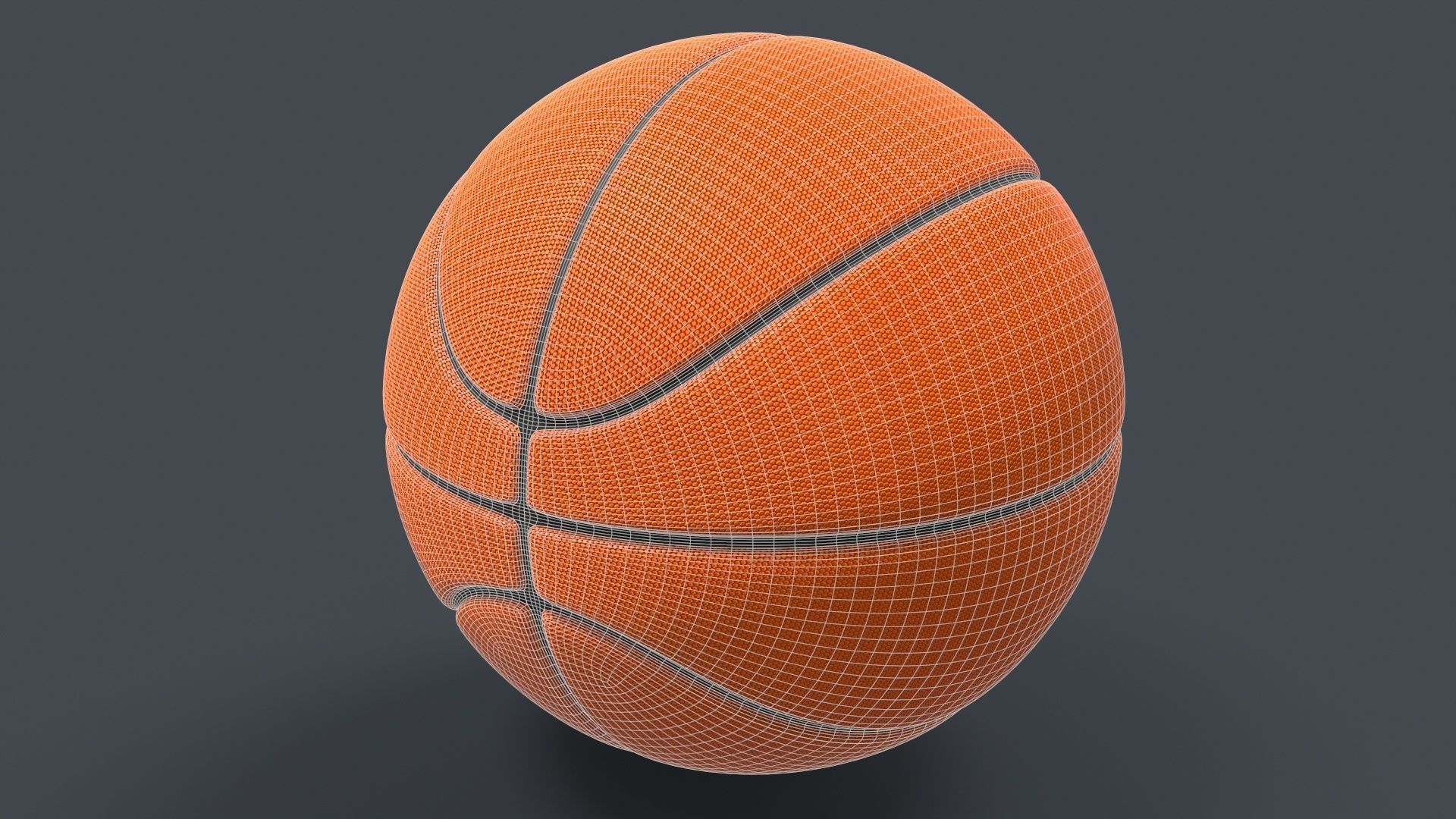 Basket Ball Low-poly 3D model_14