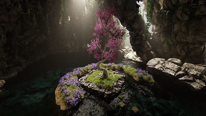 Sacred Tree Scene 3D model 4