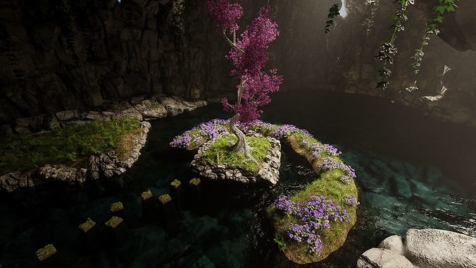Sacred Tree Scene 3D model 5