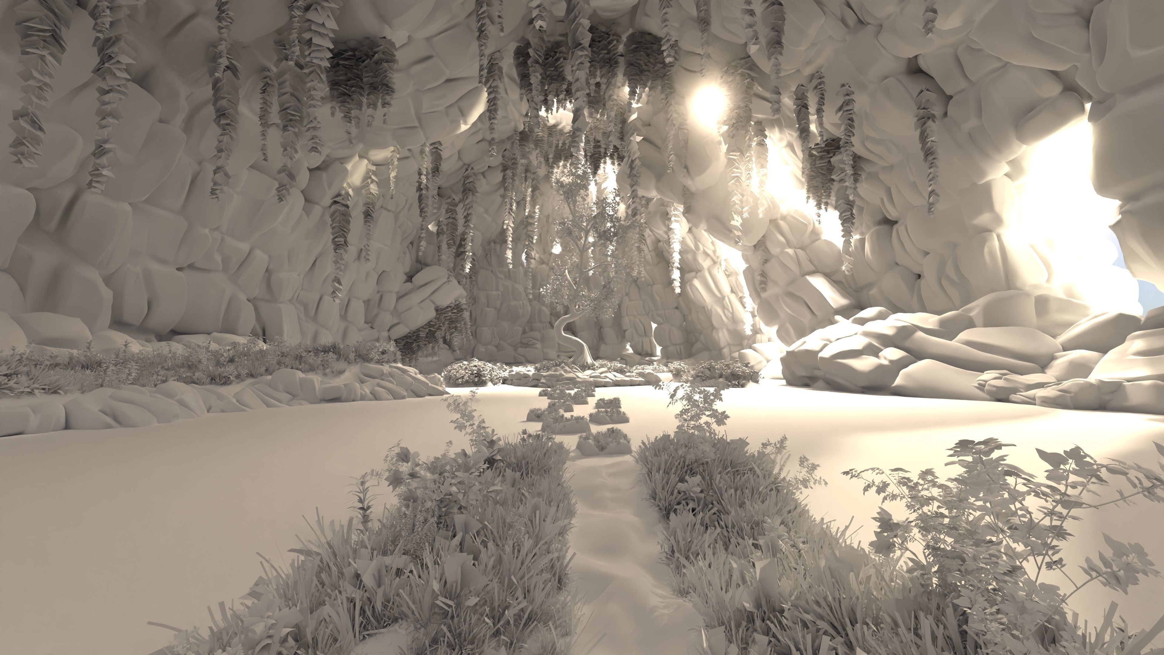 Sacred Tree Scene 3D model_10