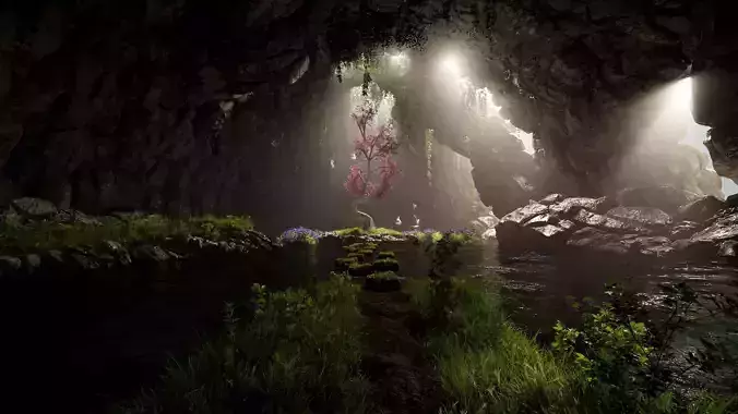 Sacred Tree Scene 3D model