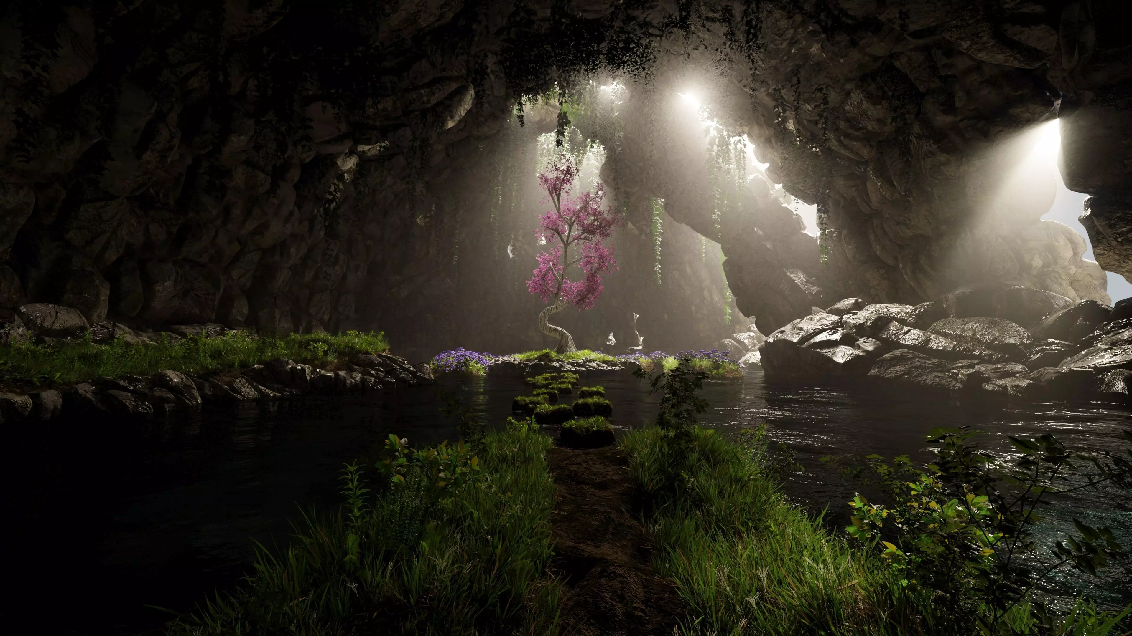Sacred Tree Scene 3D model_0