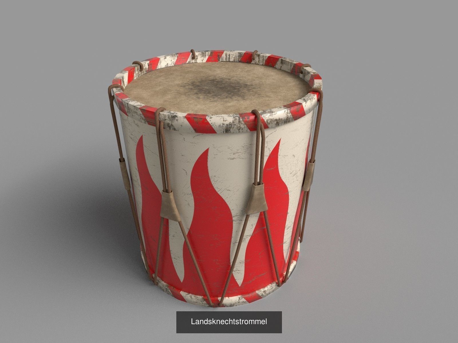 Ancient and ethnic drums 3D Model Collection_5