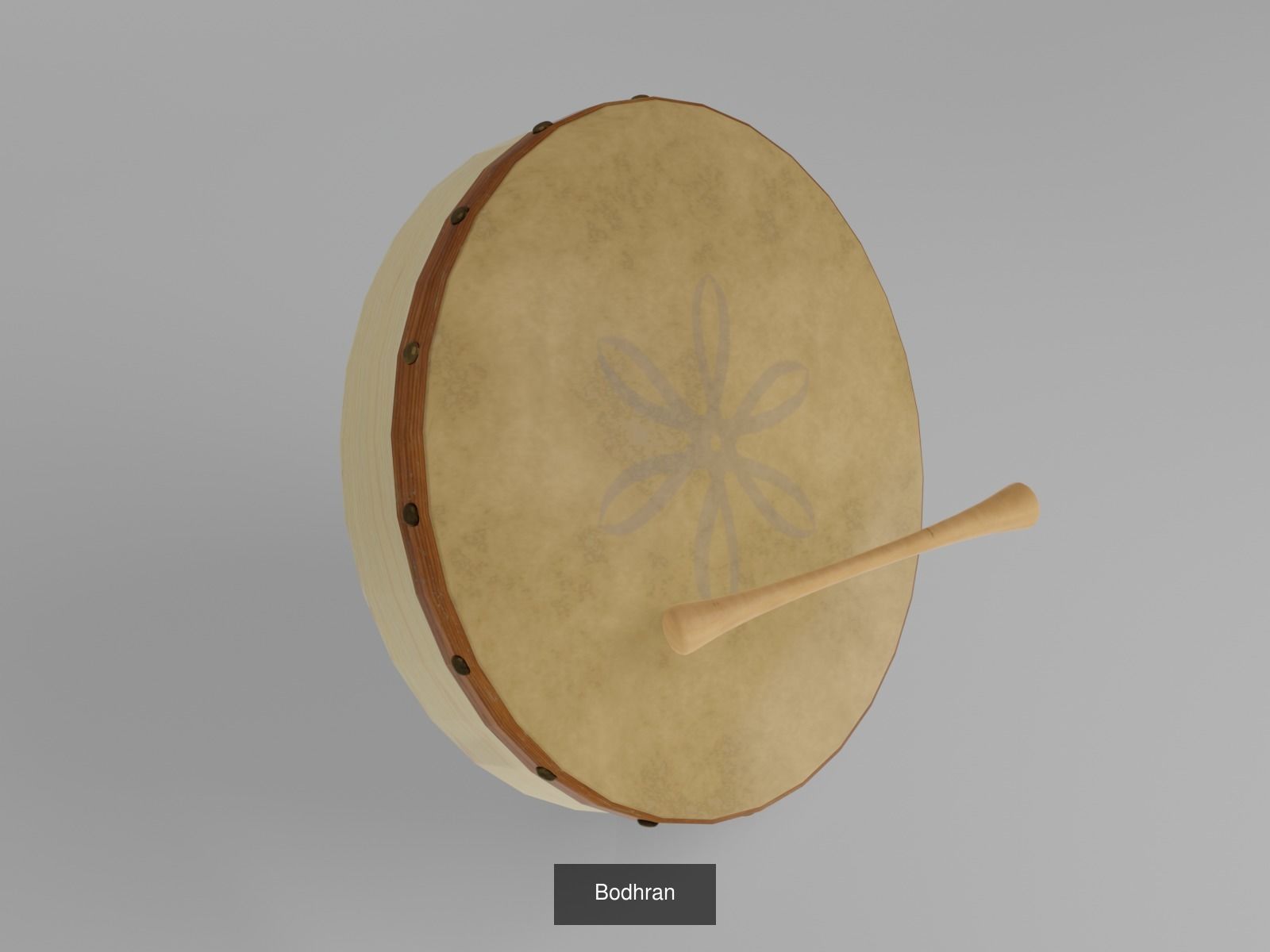 Ancient and ethnic drums 3D Model Collection_7
