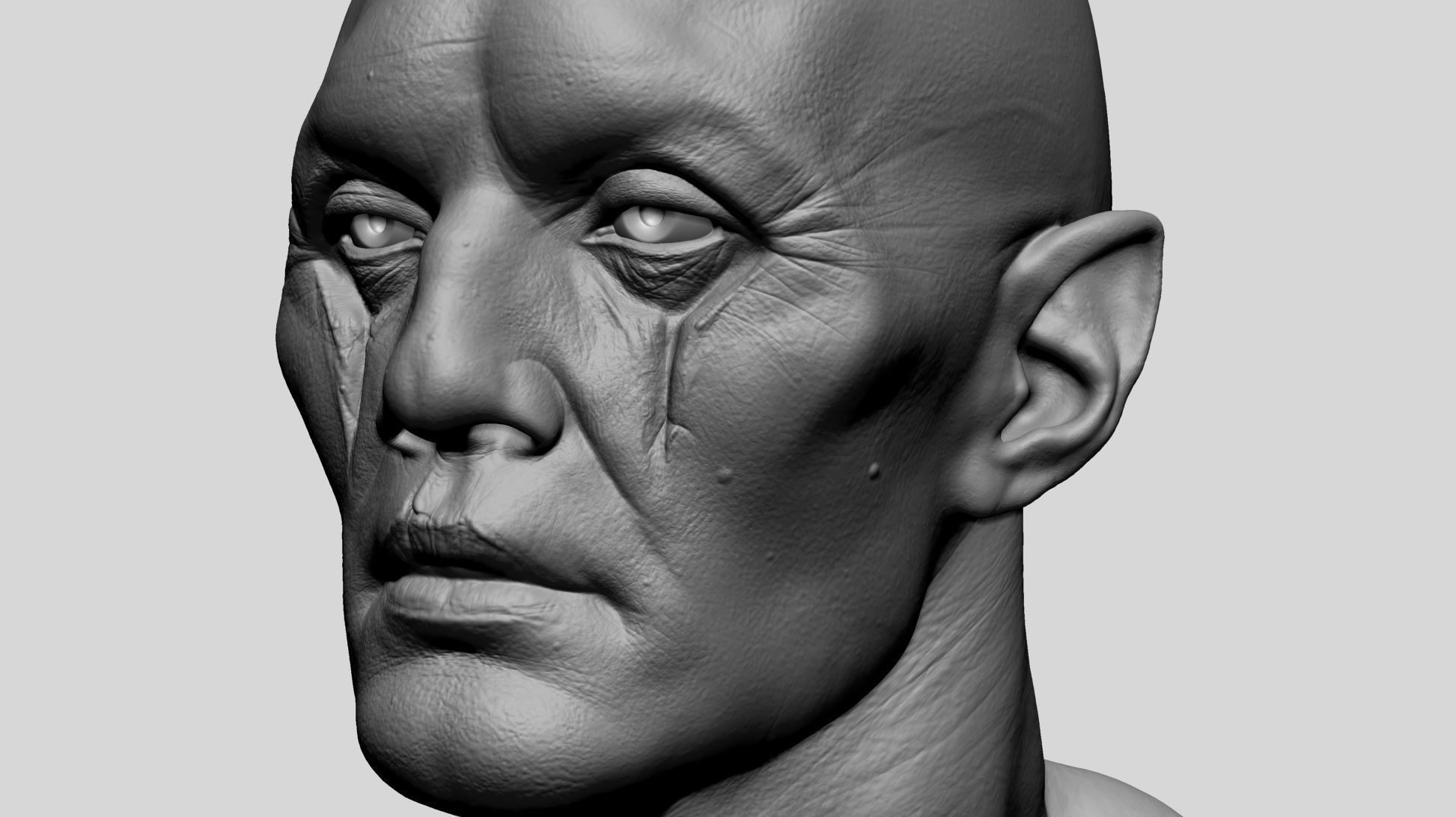Creature Head F 3D model_10