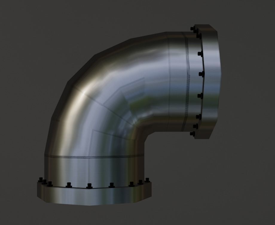 Pipe corner 3D model_2