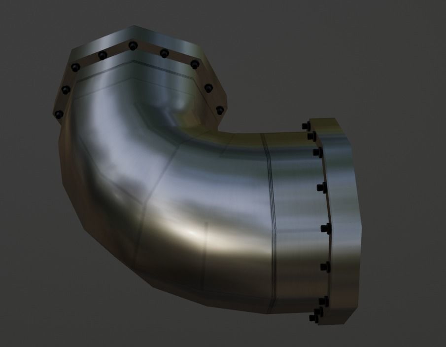 Pipe corner 3D model_1