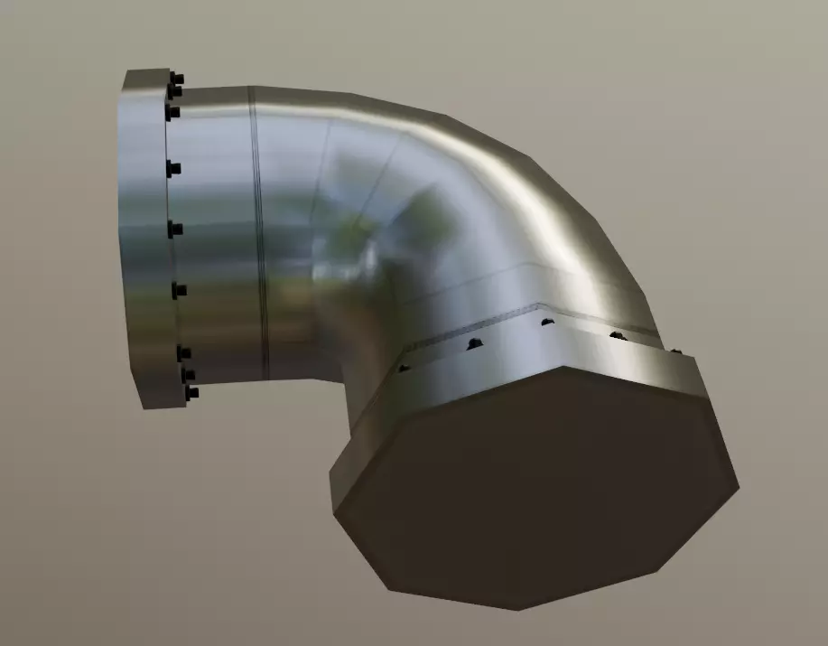 Pipe corner 3D model_0