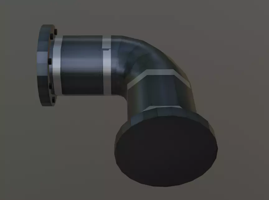 Pipe corner 3D model_0