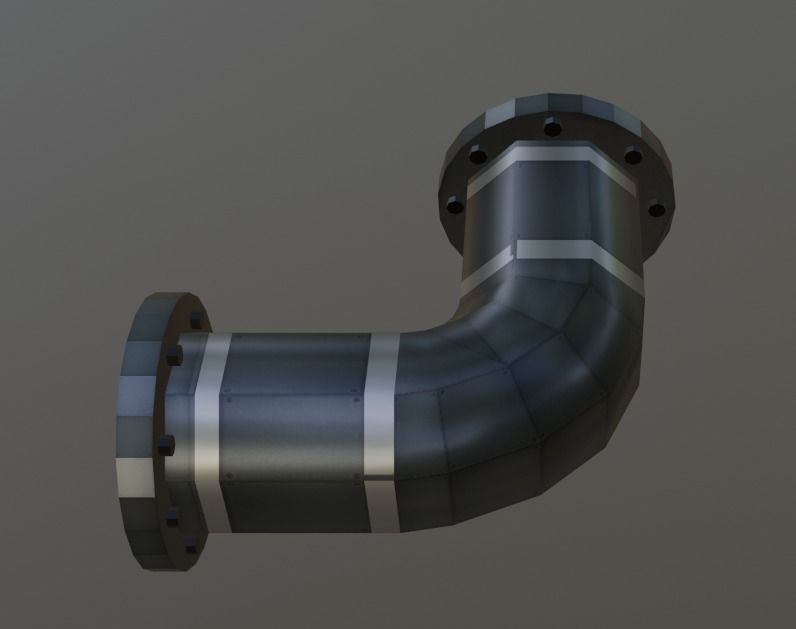 Pipe corner 3D model_2
