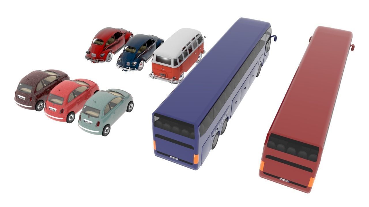 Vehicles pack Low-poly 3D model_2