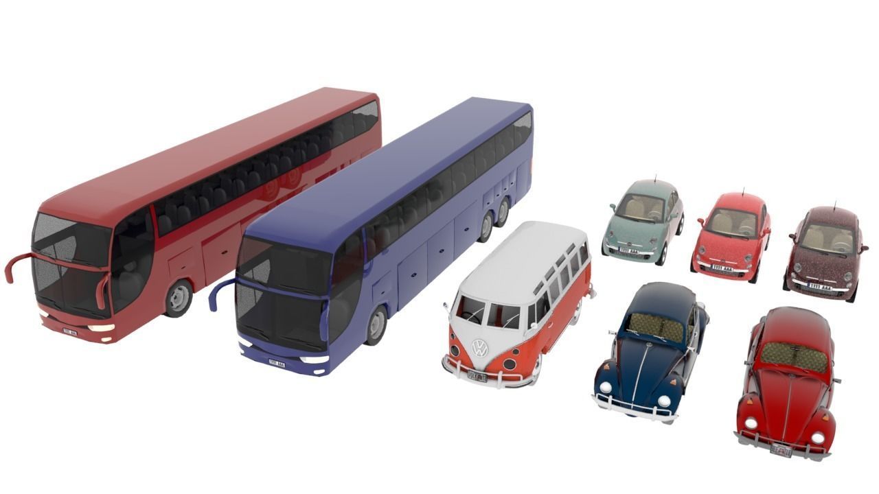 Vehicles pack Low-poly 3D model_4