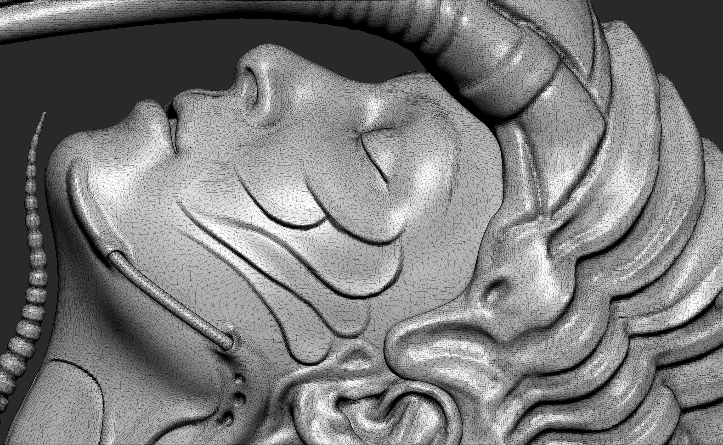 H R Giger Erotomechanics VII Sculpture Printable 3D Model 3D print model_12