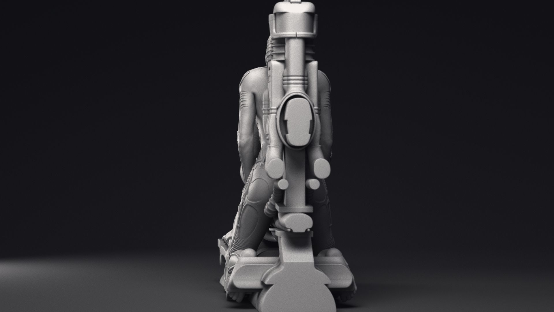 H R Giger Erotomechanics VII Sculpture Printable 3D Model 3D print model_24