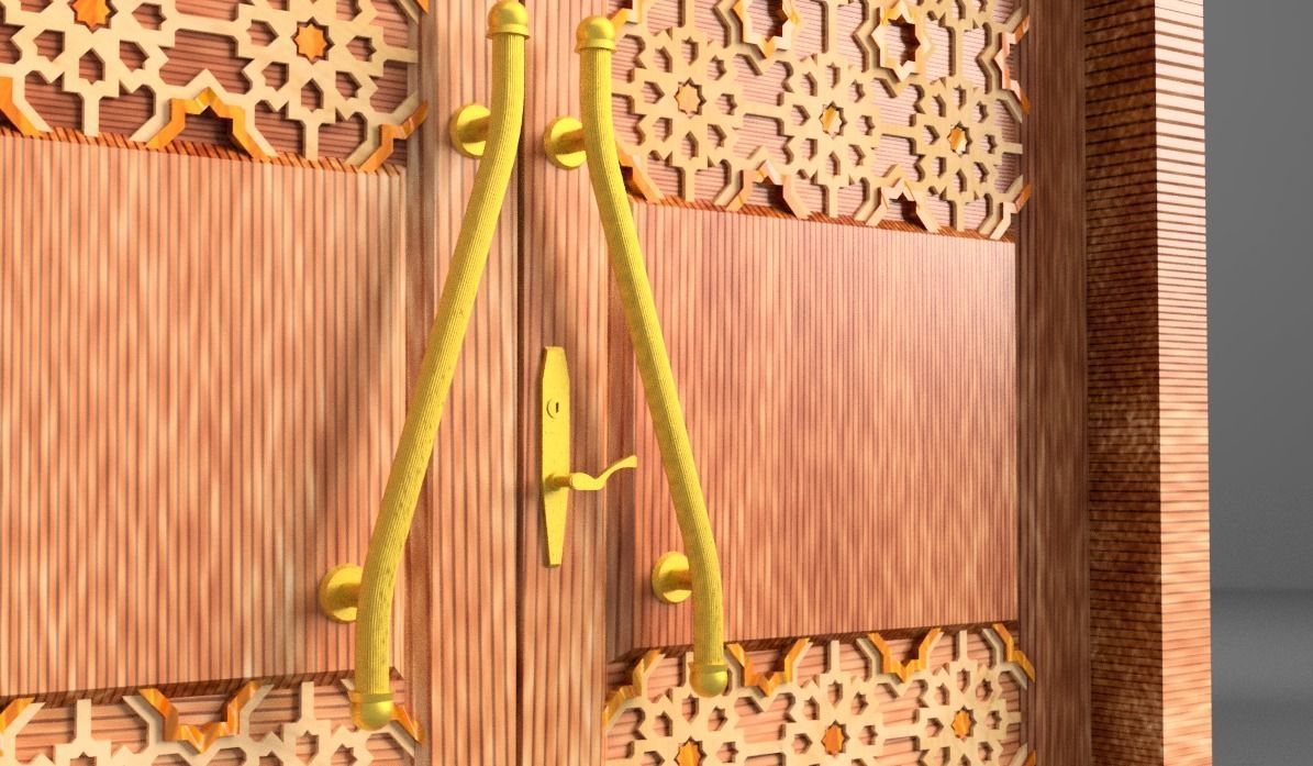 D4 Masjid door 3D model_4