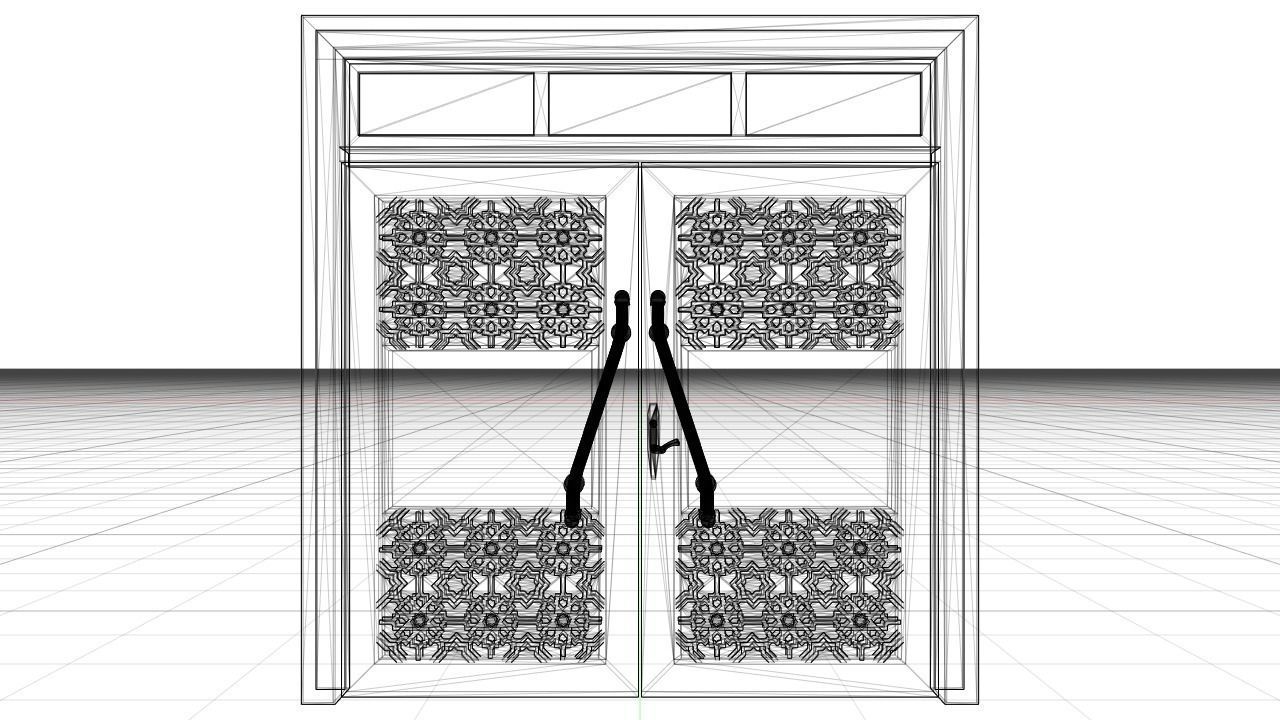D4 Masjid door 3D model_6