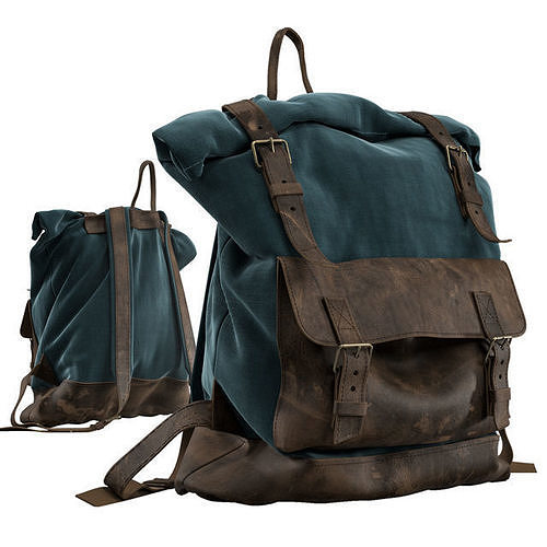 Rolltop backpac 3D model