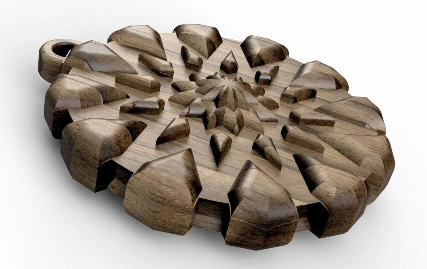 HM Shield Keychain 001 3D Printing  Model 3D print model_3