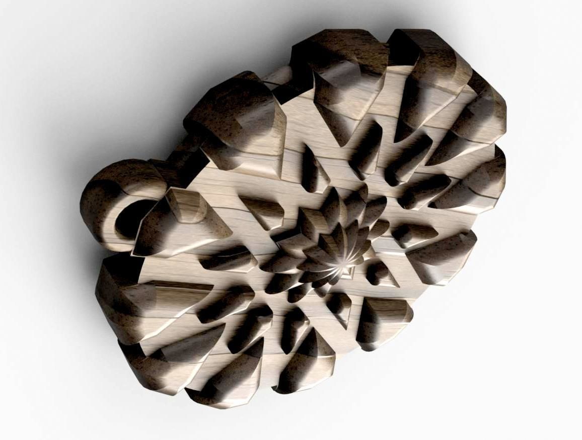 HM Shield Keychain 001 3D Printing  Model 3D print model_6