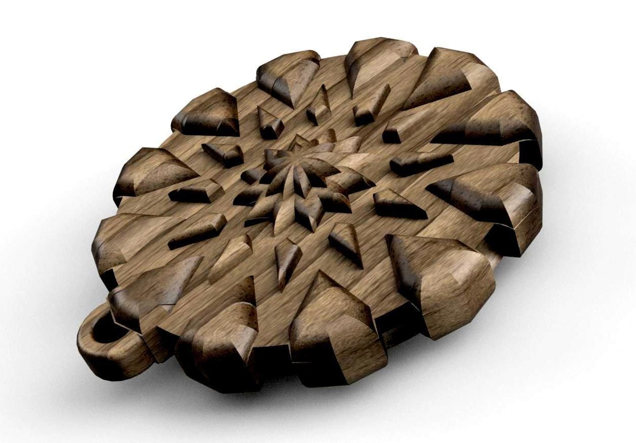 HM Shield Keychain 001 3D Printing  Model 3D print model_4