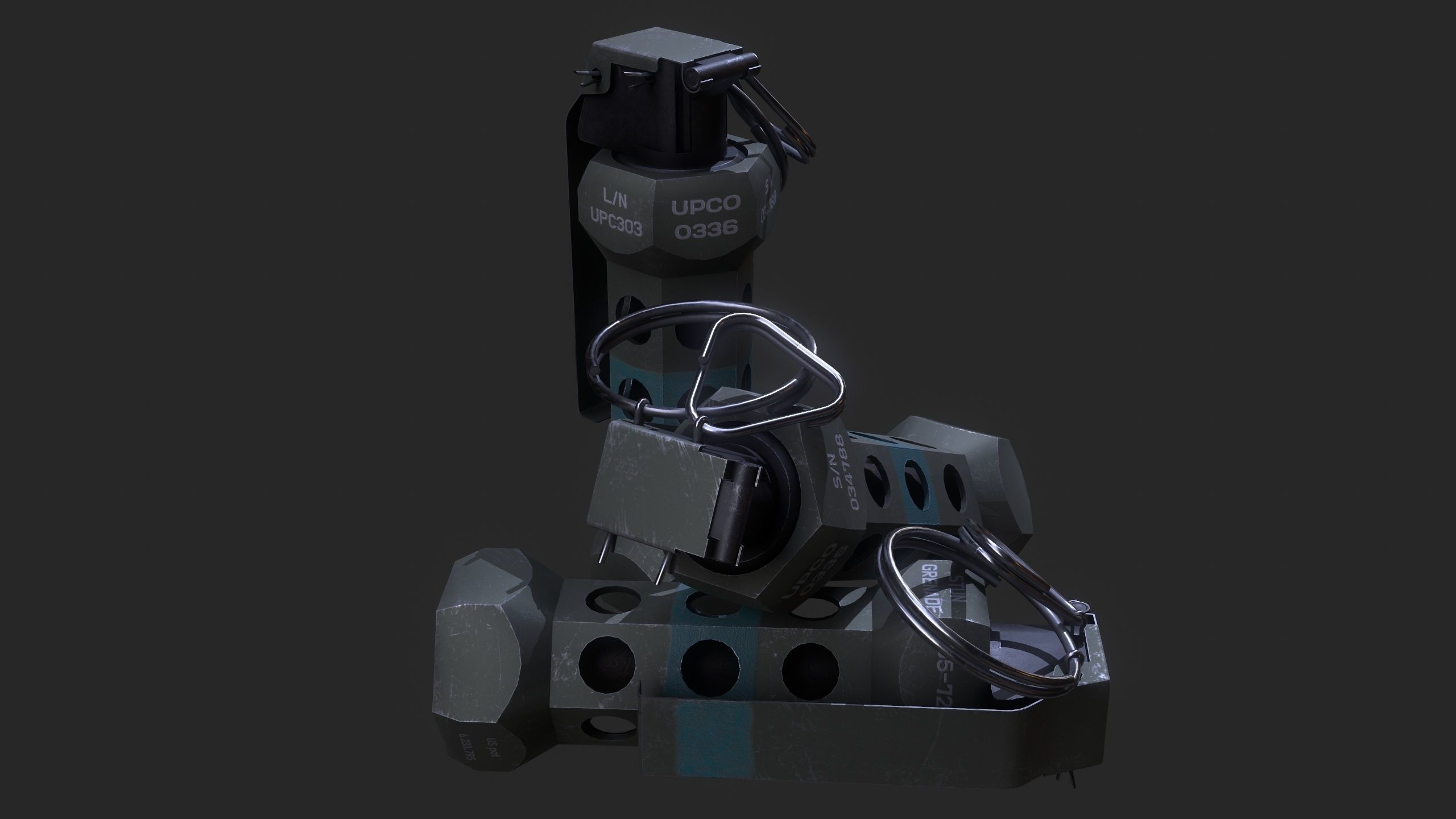 Flashbang Grenade 3D model_3