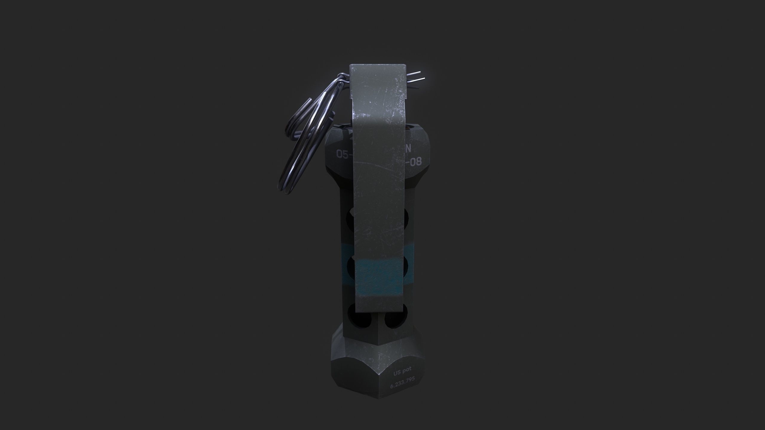 Flashbang Grenade 3D model_10