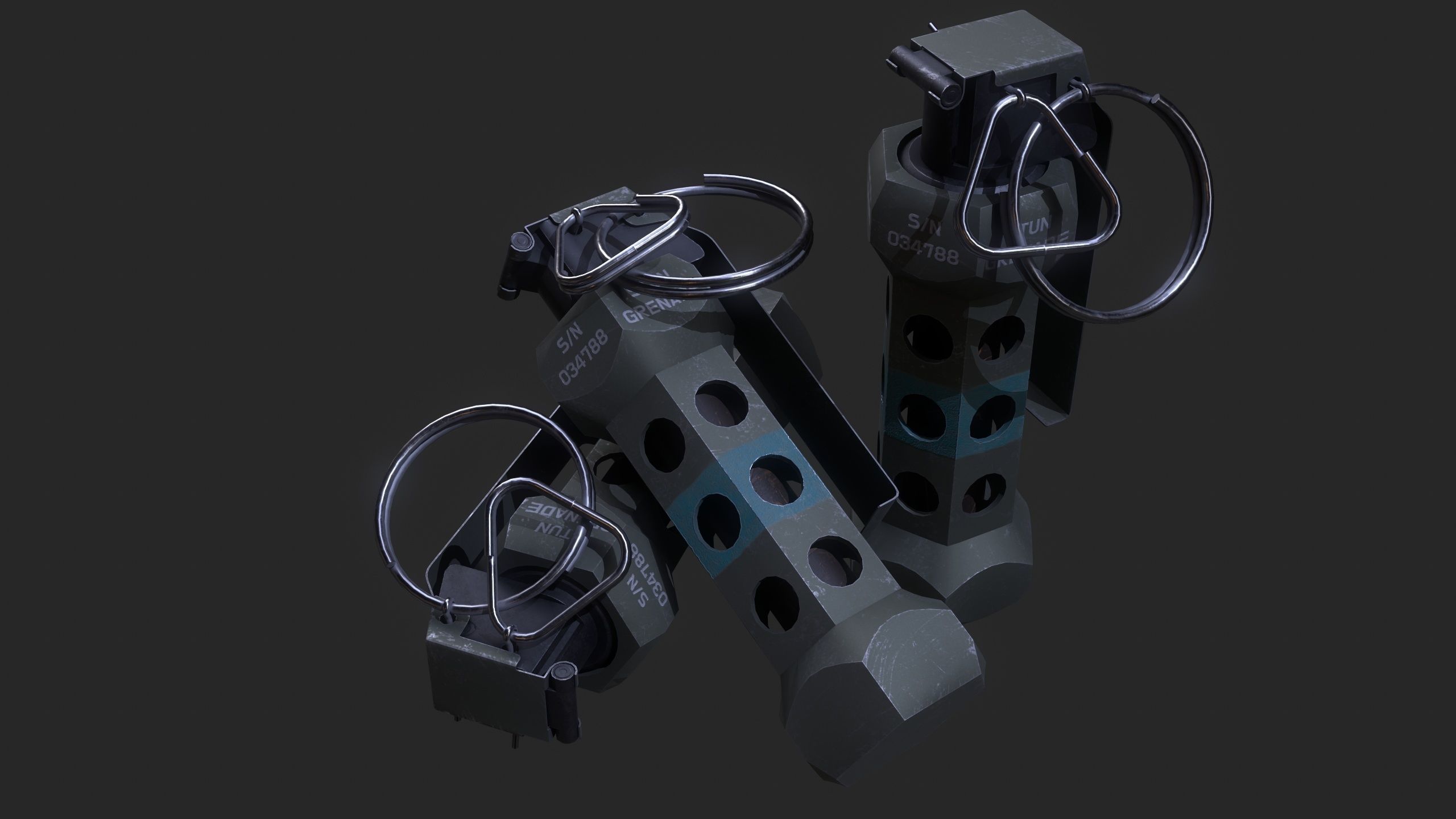 Flashbang Grenade 3D model_4