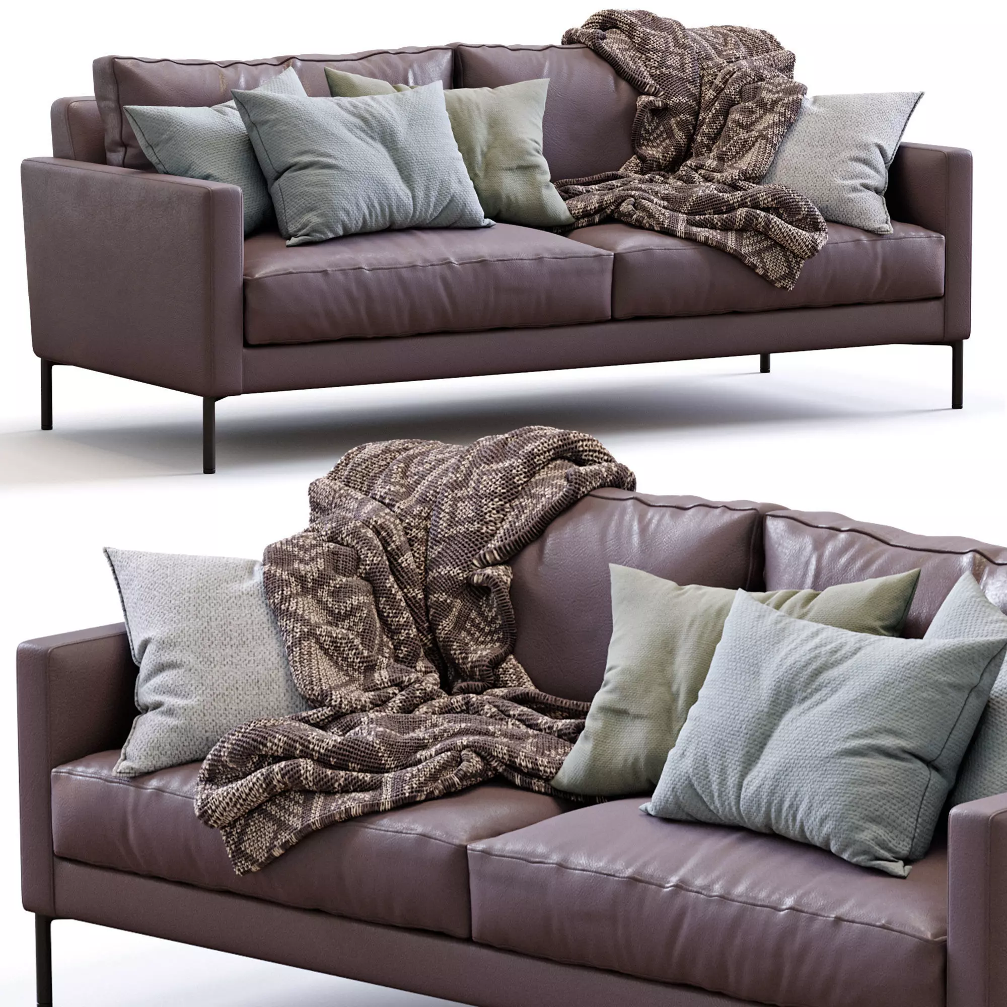 Interface Leather Sofa LUCA 3D model