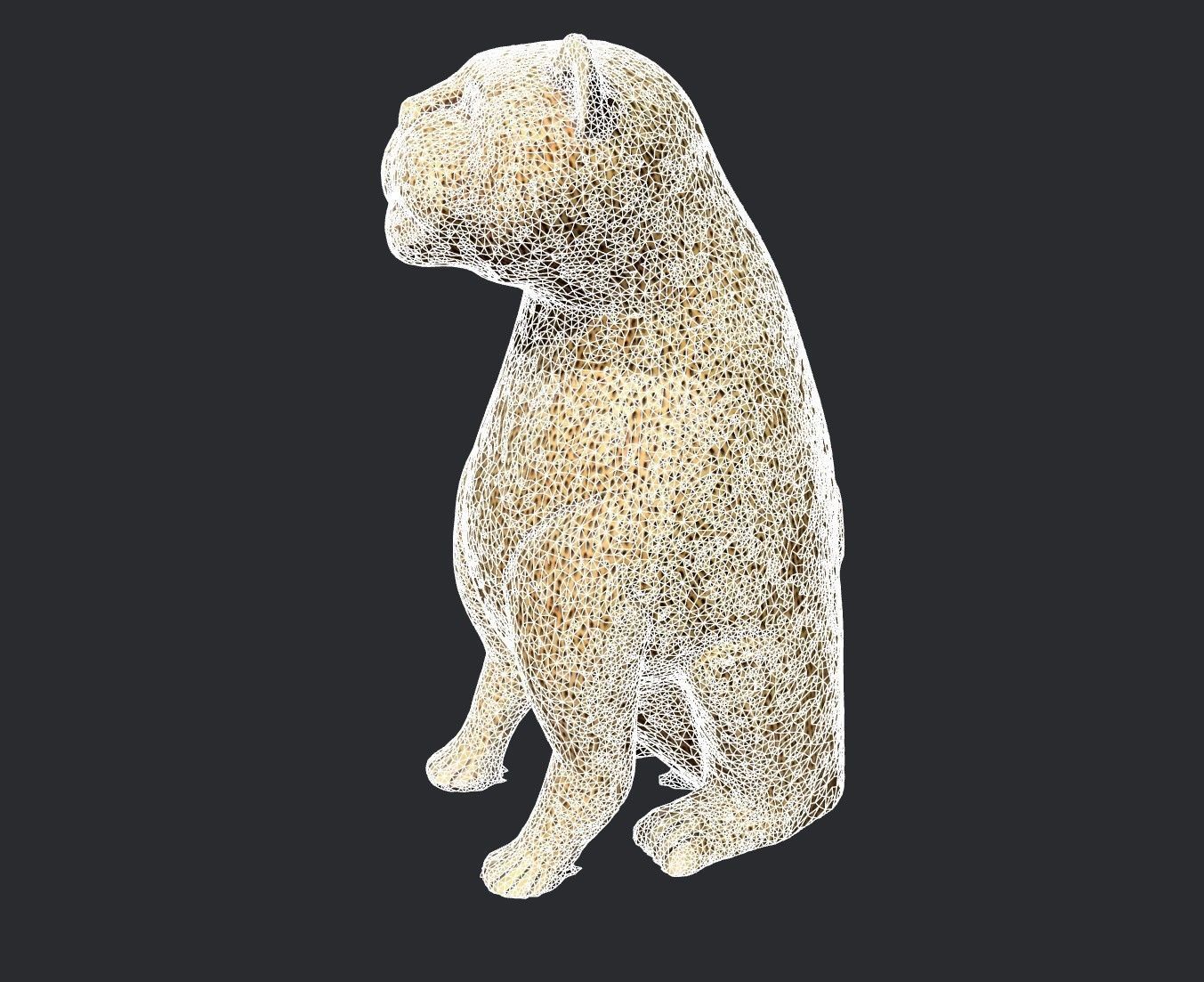 Jaguar Wood Sculpture 3D model_7