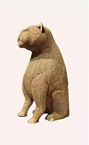 Jaguar Wood Sculpture