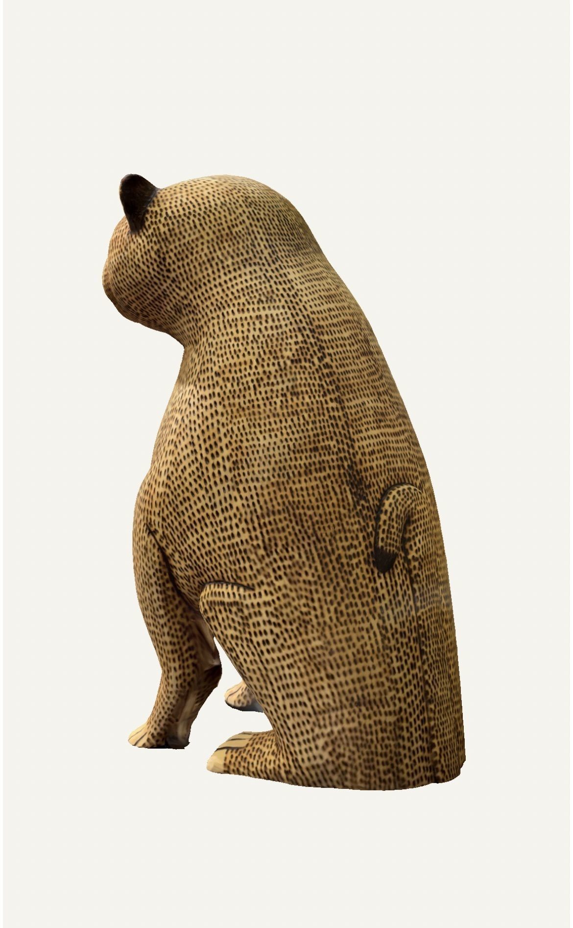 Jaguar Wood Sculpture 3D model_2